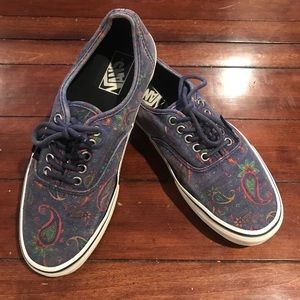 Paisley vans - mens 9.5 / women 11.5.